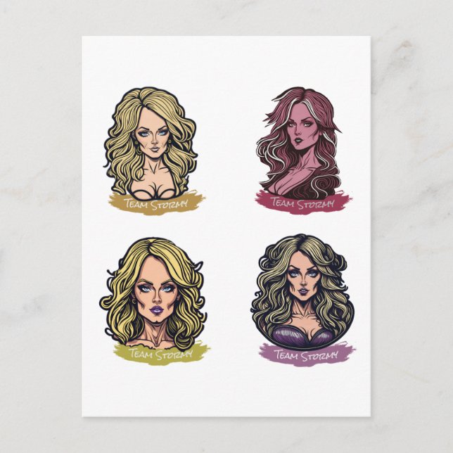 Carte Postale Style Team Stormy - Stormy Daniels Creative (Devant)