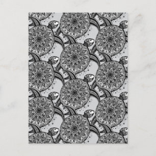 Carte Postale Style Turtle Motif