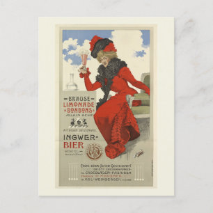 Carte Postale Style Vintage allemand Lemonade Bon Bons