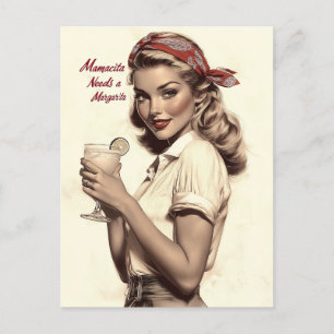 Carte Postale Style vintage d'enclos : Mamacita a besoin d'une M