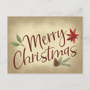 Carte Postale Style vintage Joyeux Noël
