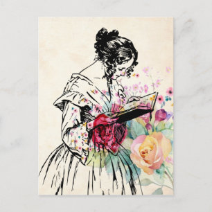 Carte Postale Style Vintage Merci 