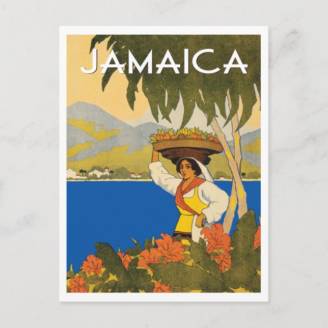 Carte Postale Style voyage vintage jamaïcain (Devant)