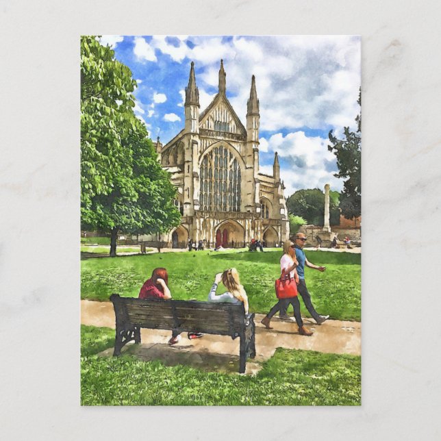 Carte Postale Style Watercolor Winchester (Devant)