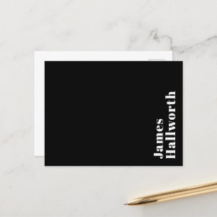Carte Postale Stylish Editable Retro Modern Name (ou autre texte