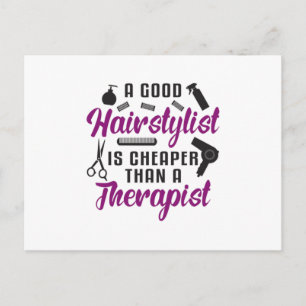 Carte Postale Styliste Cheveux Barber Ciseaux Thérapie Idée cade