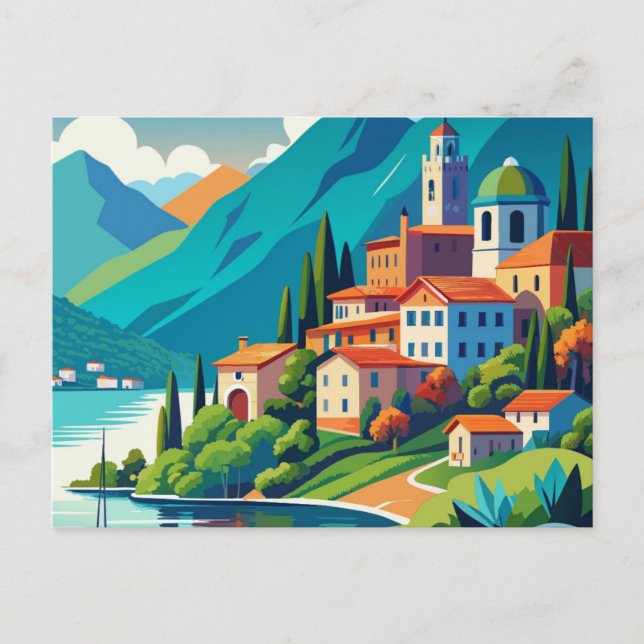 Carte Postale Styliste Lake Como (Devant)