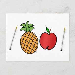 Carte Postale stylo à ananas