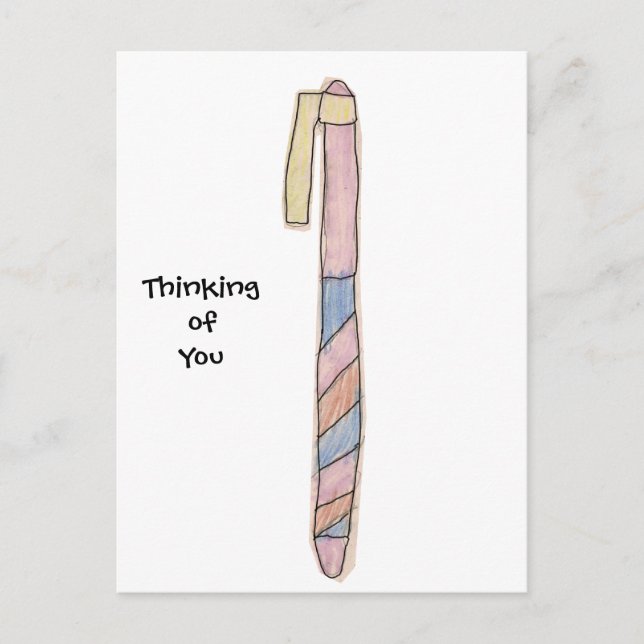 Carte Postale Stylo de dessin mignon (Devant)