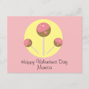 Carte Postale Sucette gâteau de la Saint-Valentin