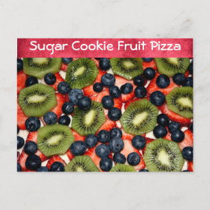 Carte Postale Sucre Cookie Fruit Pizza Recette