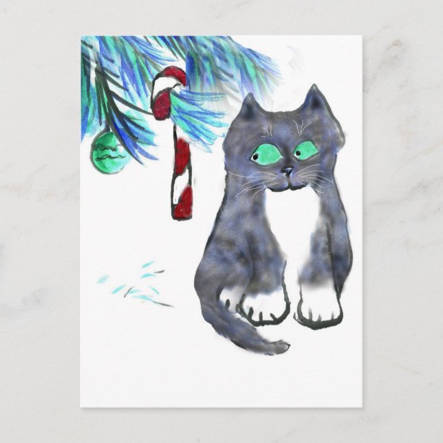 Carte Postale Sucre de canne de tentation pour Kitty (Devant)
