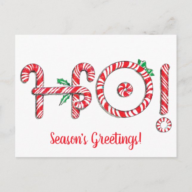 Carte Postale Sucre de canne Ho ! Ho ! Ho ! Noël mou (Devant)