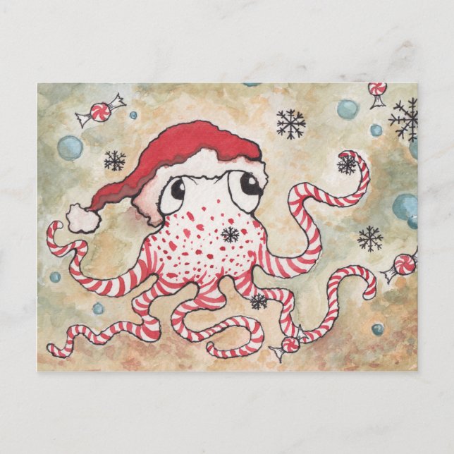 Carte Postale sucre de canne Octopus (Devant)