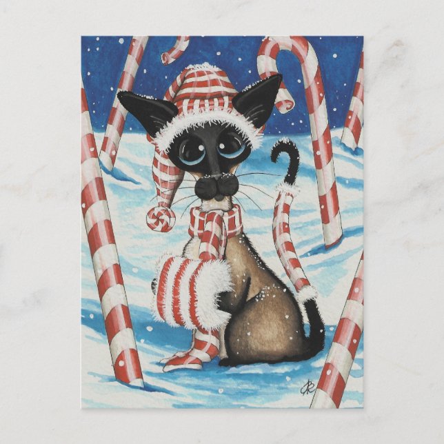 Carte Postale Sucre de canne siamois Kitty (Devant)