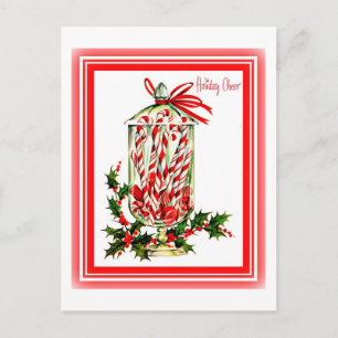 Carte Postale Sucre de canne vintage de friandises Jar