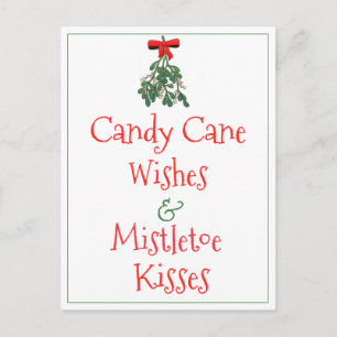 Carte Postale sucre de canne Wives & Mistletoe Kisses Noël