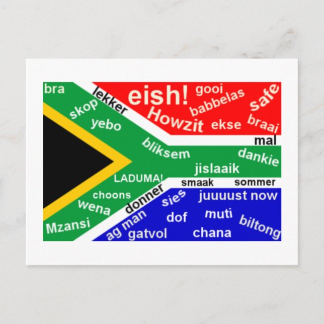 Carte postale sud-africaine Slang - Personnalisabl (Devant)