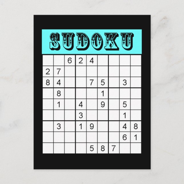 Carte postale Sudoku (Devant)