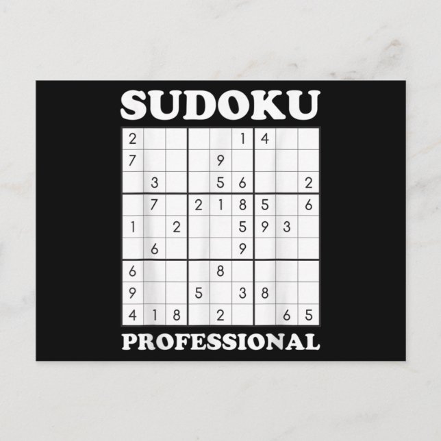 Carte Postale Sudoku Puzzle Jeu d'amour graphique (Devant)