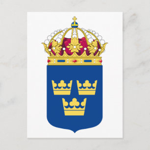 Carte postale Suède Armoiries