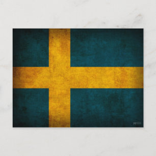 Carte postale Suède Drapeau