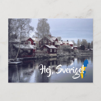Carte Postale Suède hivernale Sunborn Hej Sverige Postcroisement