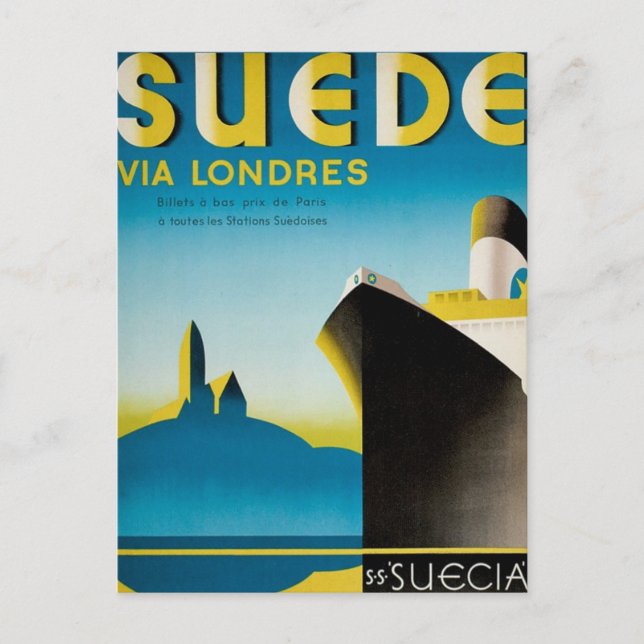 Carte Postale Suede via Londres (Devant)