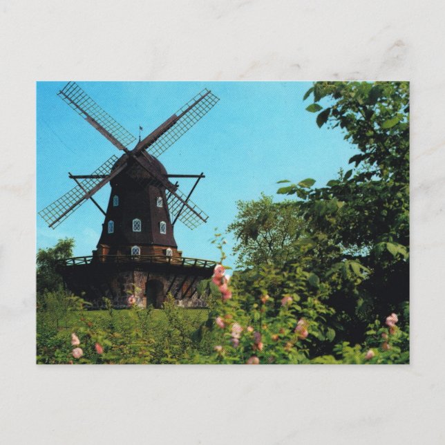Carte Postale Suède vintage, Malmo, Windmill (Devant)