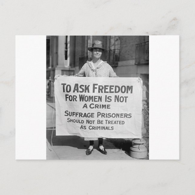 Carte Postale Suffragette pour Alice Paul, 1917 (Devant)