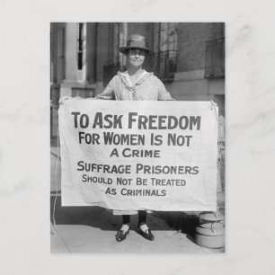 Carte Postale Suffragette pour Alice Paul, 1917