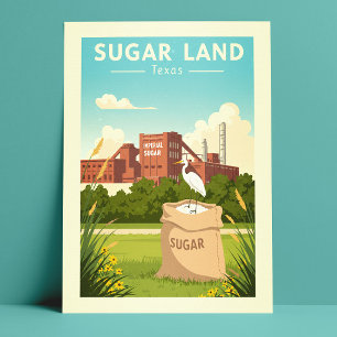 Carte Postale Sugar Land Texas vintage