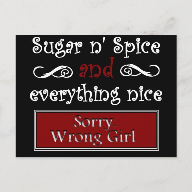 Carte Postale Sugar n'Spice (Devant)