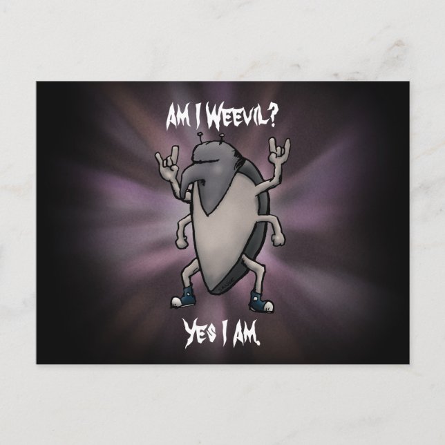 Carte Postale Suis-je Webad Heavy Metal Cartoon (Devant)
