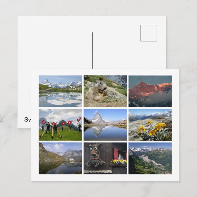 Carte Postale Suisse (Devant / Derrière)