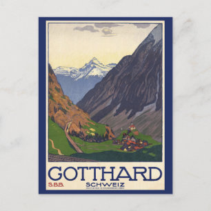 Carte Postale Suisse Alpes suisses Voyage Vintage