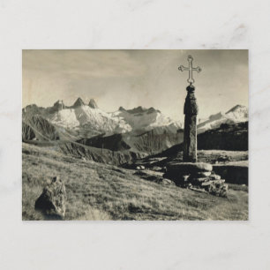 Carte Postale Suisse, Croix sur la montagne, région de Jungfrau