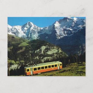 Carte Postale Suisse, Train pour Jungfraujoch, le sommet de l'Eu