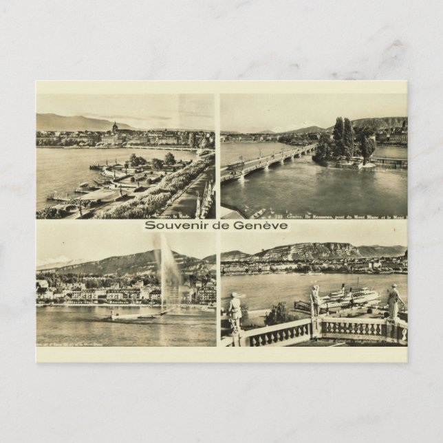 Carte Postale Suisse vintage Genève 1912 (Devant)
