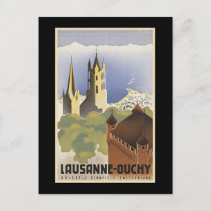 Carte Postale Suisse vintage Lausanne-Ouchy