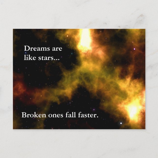 Carte Postale Suivez vos rêves aux étoiles (Devant)