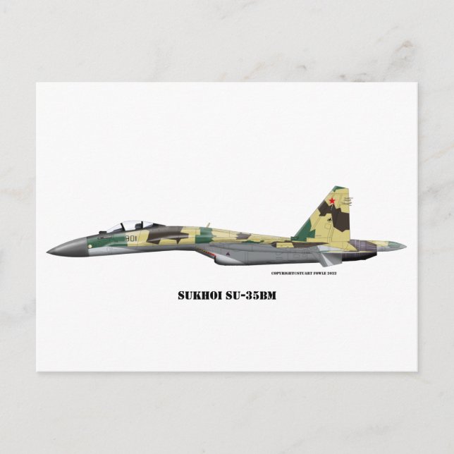 Carte Postale Sukhoi SU-35BM (Devant)