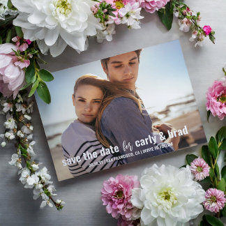 Carte Postale Summer Break Photo Wedding Enregistrer la date