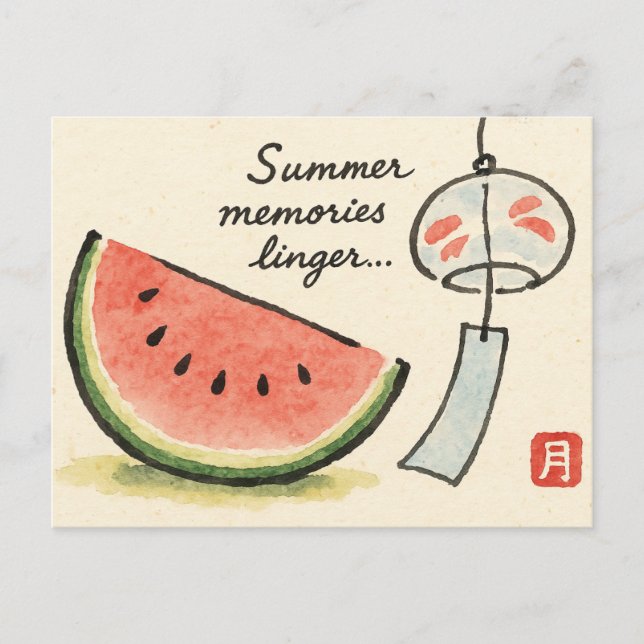 Carte Postale Summer Etegami Postcard (Devant)