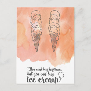 Carte Postale Summer quote for any ice cream fan