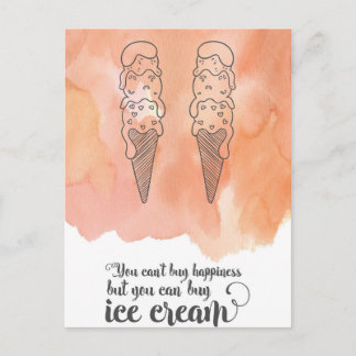 Carte Postale Summer quote for any ice cream fan