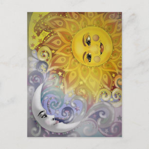 Carte Postale Sun and Moon 