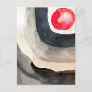 Carte Postale Sun gris et noir art moderne abstrait