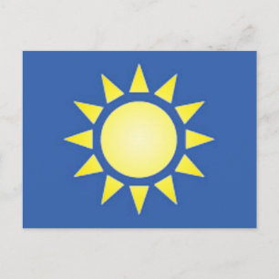 Carte postale Sun jaune
