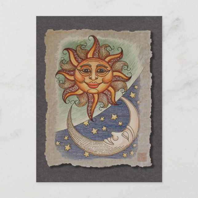 Carte Postale Sun Moon & Stars (Devant)